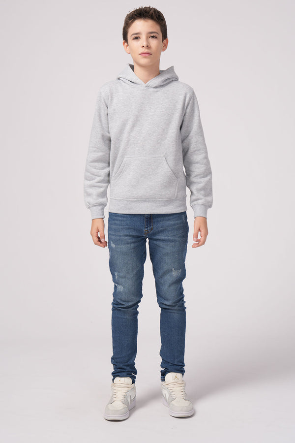 LN 55B – UNISEX HEAVY WEIGHT MARLED VARSITY HOODY