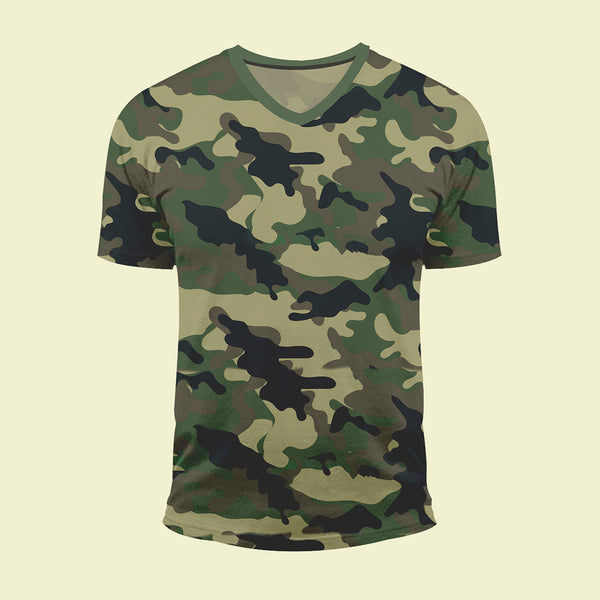 GREEN CAMO COTTON TEE KIDS
